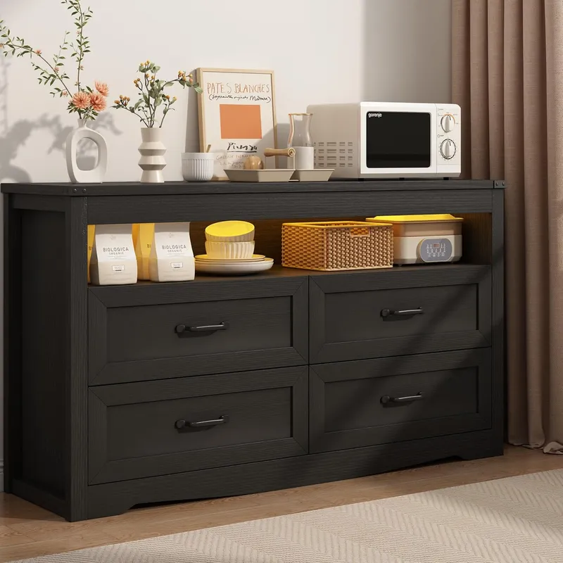 Wodeer Black Dresser for Bedroom
